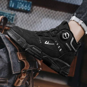 [Oferta de Dia dos Pais] Kit Bota Militar Warrior Masculina de Couro Legitimo + 3 BRINDES: Cinto, Relógio e Carteira