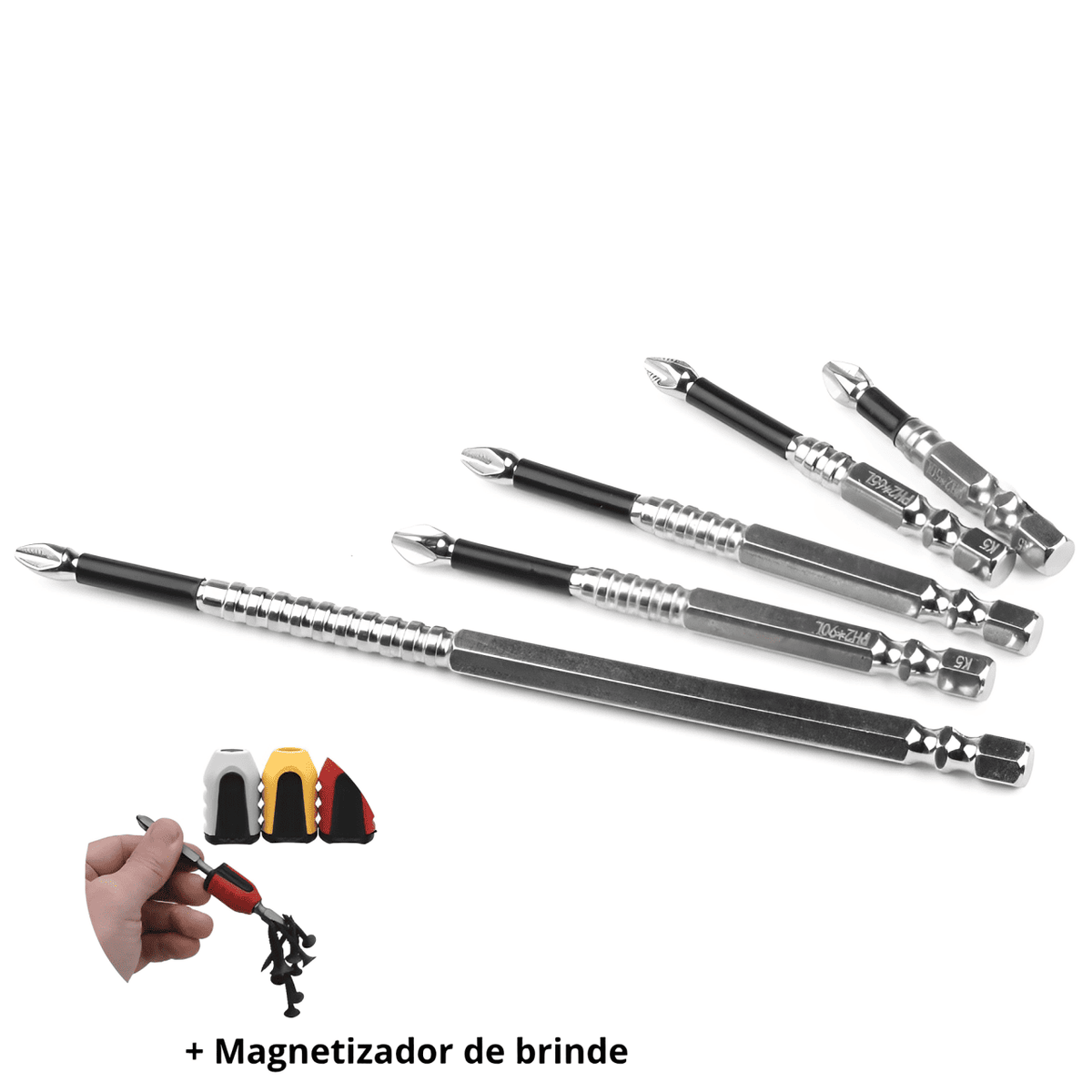 (Pague 5 Leve 20) - Ponteira Magnética Phillips em Aço Tungstênio