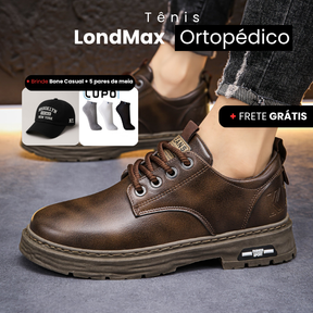 Tênis LondMax Ortopédico - Brindes ( Boné Casual + 5 pares de meia)