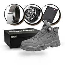 [Oferta de Dia dos Pais] Kit Bota Militar Warrior Masculina de Couro Legitimo + 3 BRINDES: Cinto, Relógio e Carteira