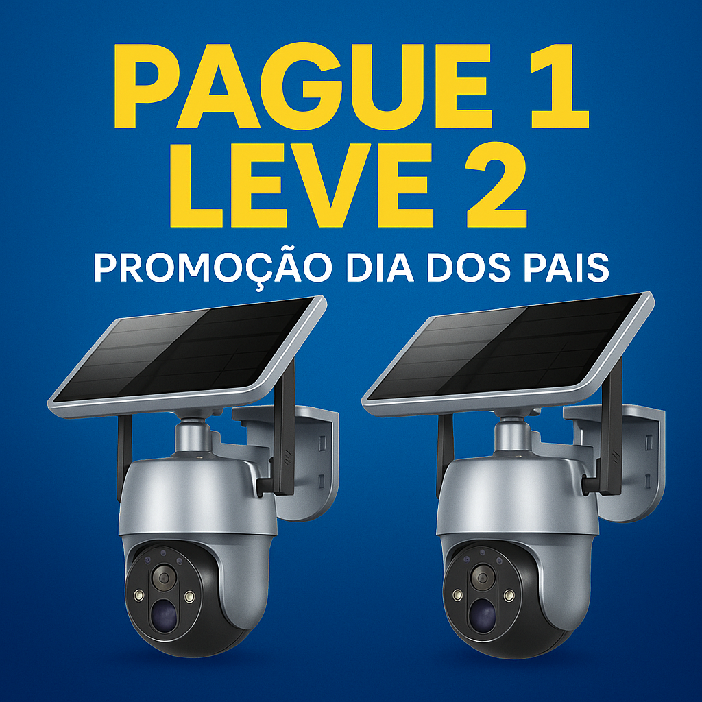 Câmera Solar Vision 360° - (Pague 1 Leve 2)