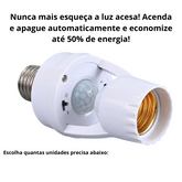 Sensor De Presença Com Fotocélula Para Lâmpada Soquete