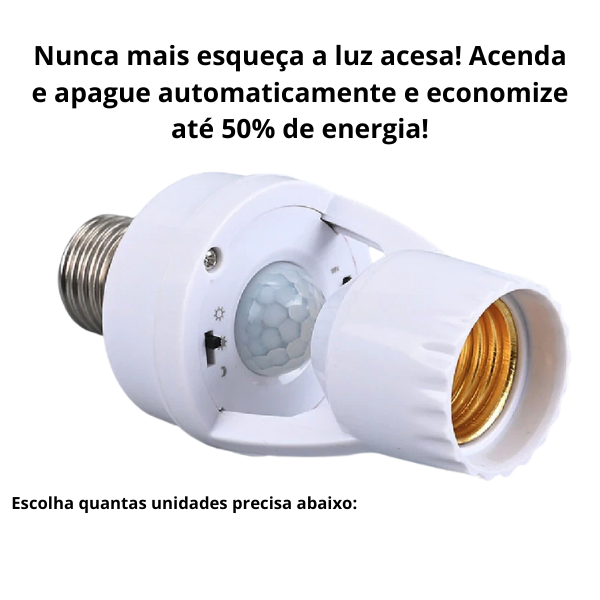 Sensor De Presença Com Fotocélula Para Lâmpada Soquete