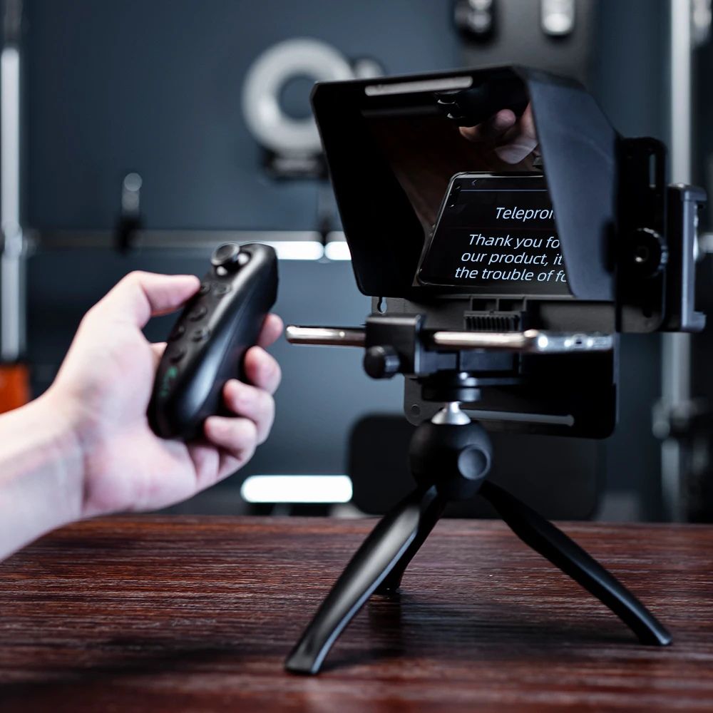 ProPrompt - Teleprompter para Smartphones e DSLRs com Controle Remoto