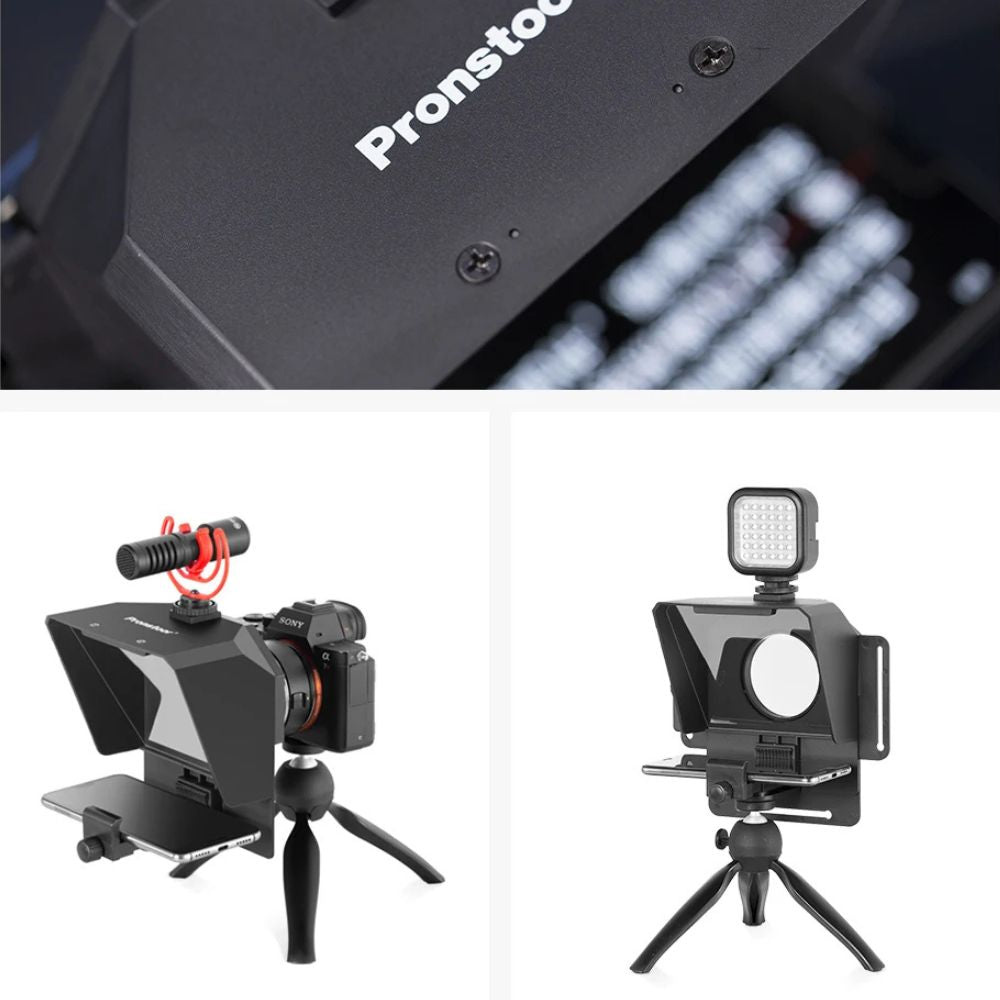 ProPrompt - Teleprompter para Smartphones e DSLRs com Controle Remoto