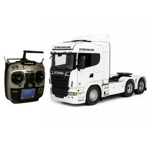 [Oferta de Dia dos Pais] Miniatura Realista de Controle Remoto Caminhão Scania S540 6X4 + Carreta de Brinde (QUEIMA DE ESTOQUE)