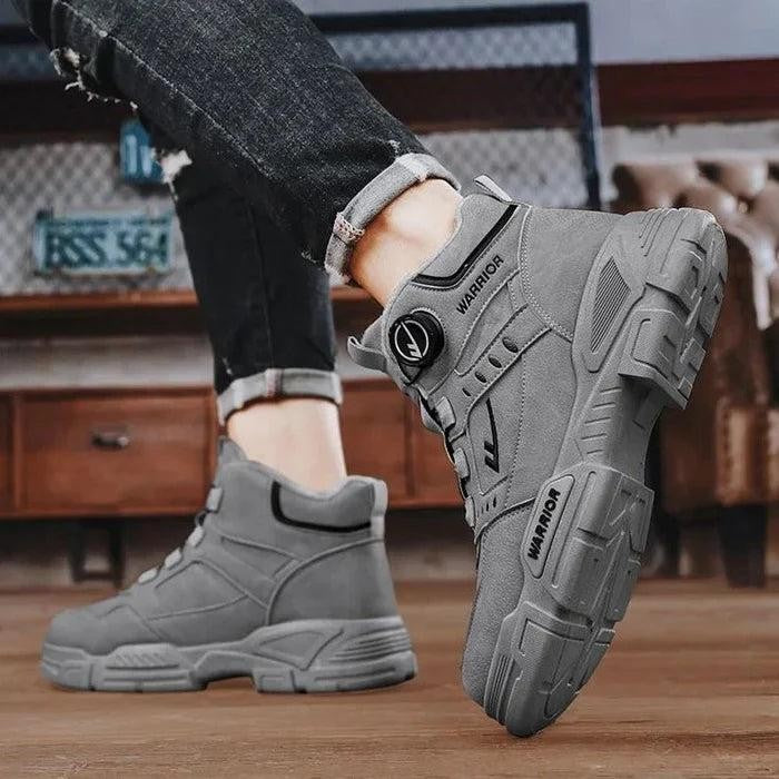 [Oferta de Dia dos Pais] Kit Bota Militar Warrior Masculina de Couro Legitimo + 3 BRINDES: Cinto, Relógio e Carteira