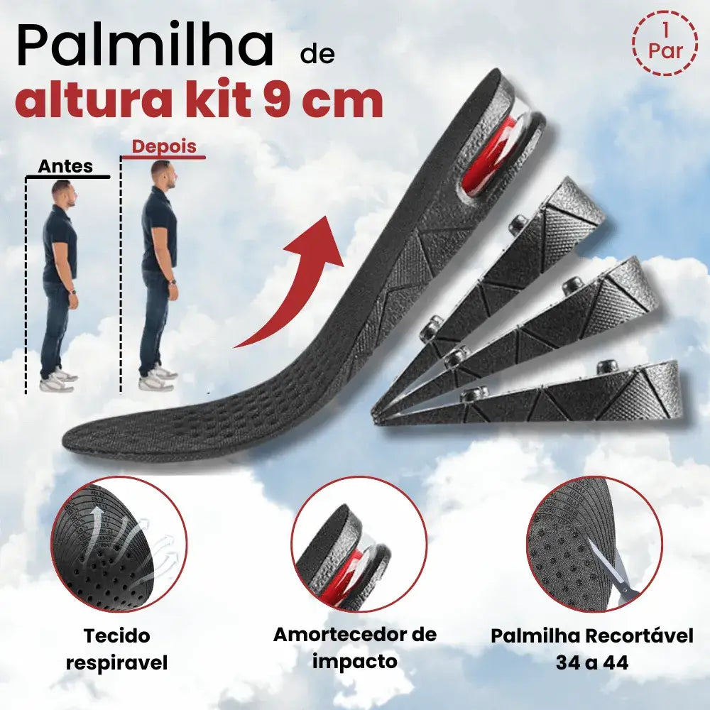 (Pague 2 Leve 5) - Palmilhas de Altura Ortopédica